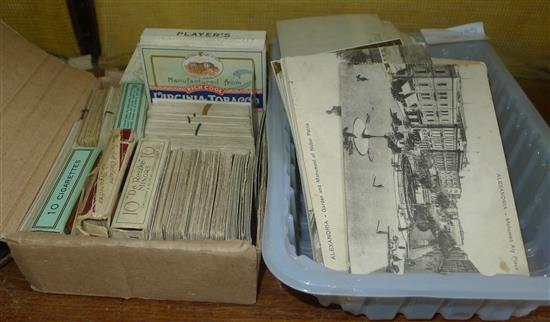 Qty postcards & cigarette cards